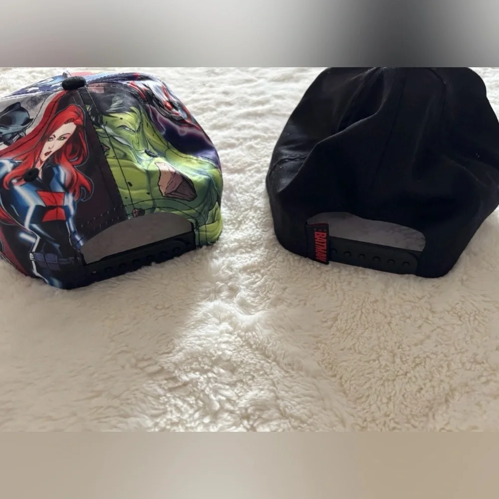 Marvel Avengers/DC Batman Kids SnapBack Hat Bundle Of 2